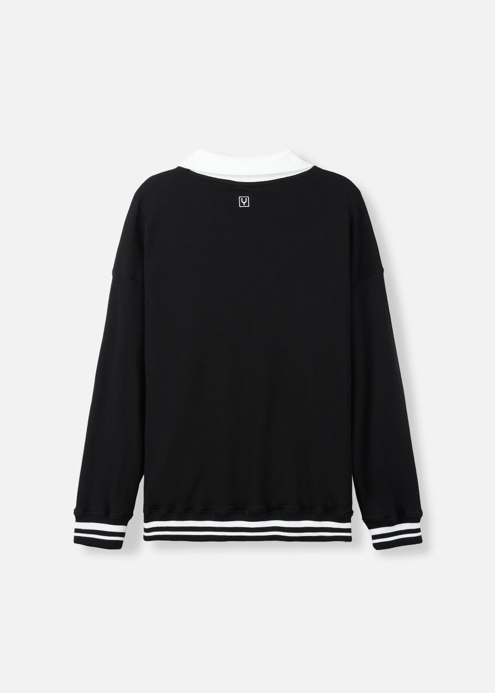 Áo Thun Tay Dài Áo Polo Sweater Cổ Chữ V No Style M38 Đen