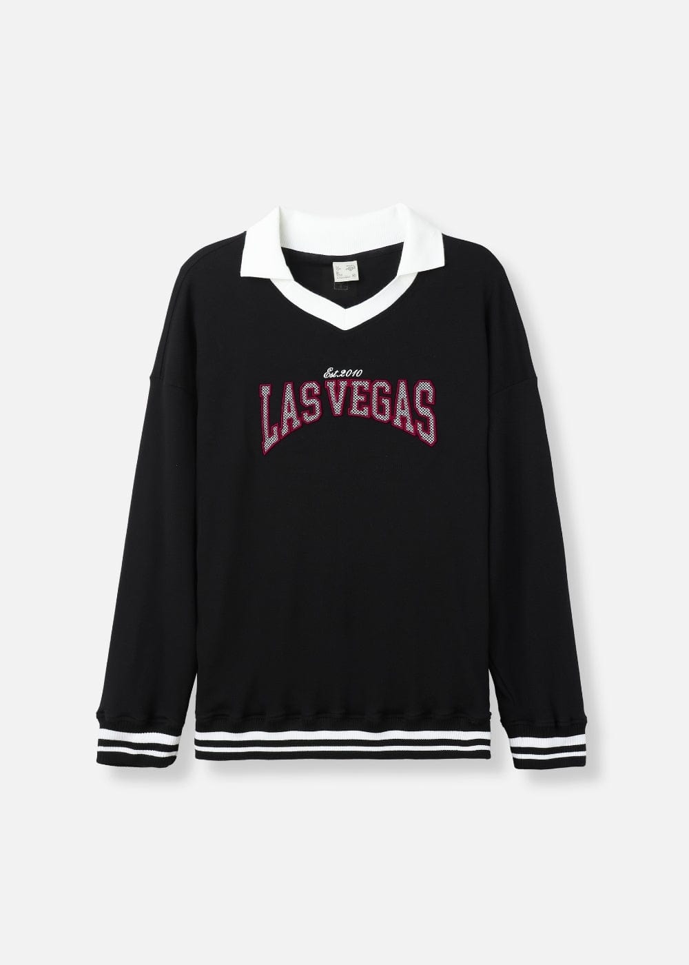 Áo Thun Tay Dài Áo Polo Sweater Cổ Chữ V No Style M38 Đen