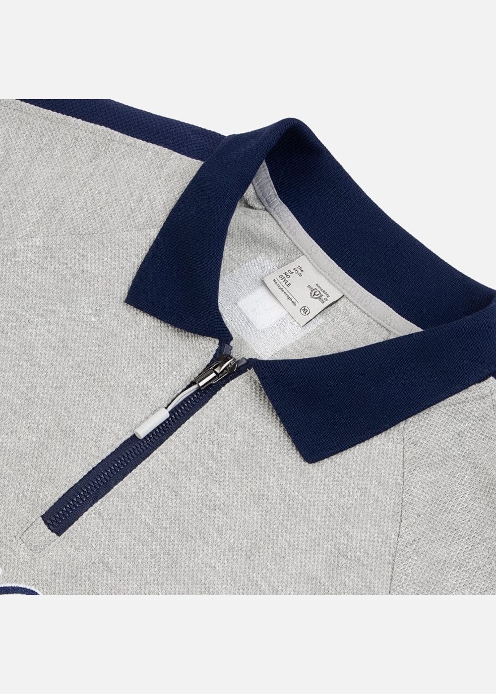 Áo Thun Tay Dài Áo Polo Sweater Cổ Khóa Kéo No Style M38 Xám