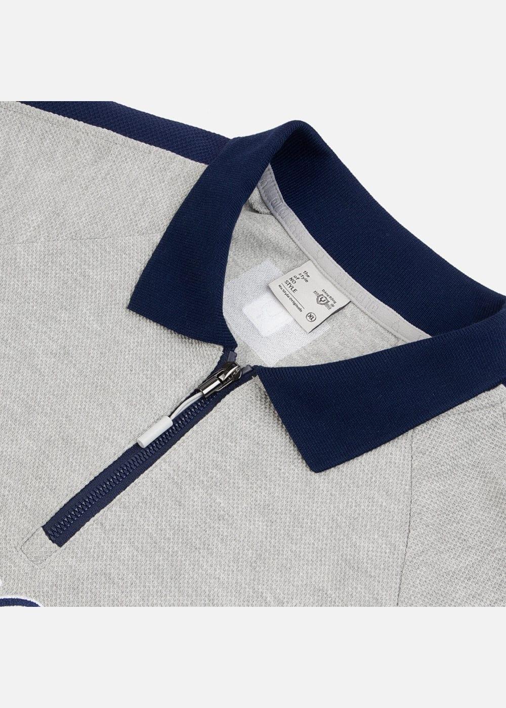 Áo Thun Tay Dài Áo Polo Sweater Cổ Khóa Kéo No Style M38 Xám