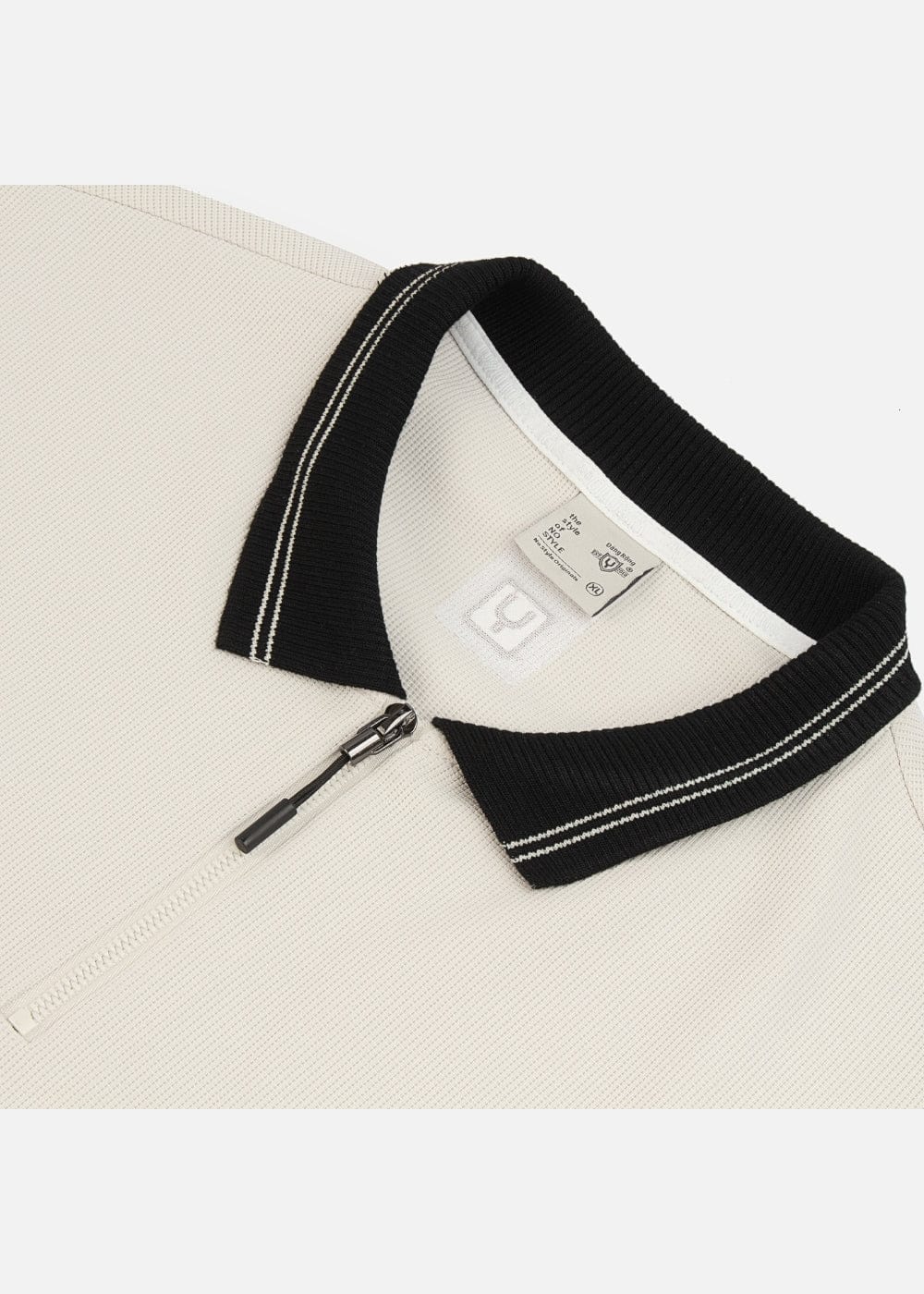 Áo Thun Tay Dài Áo Polo Sweater Cổ Khóa Kéo No Style M41 Be
