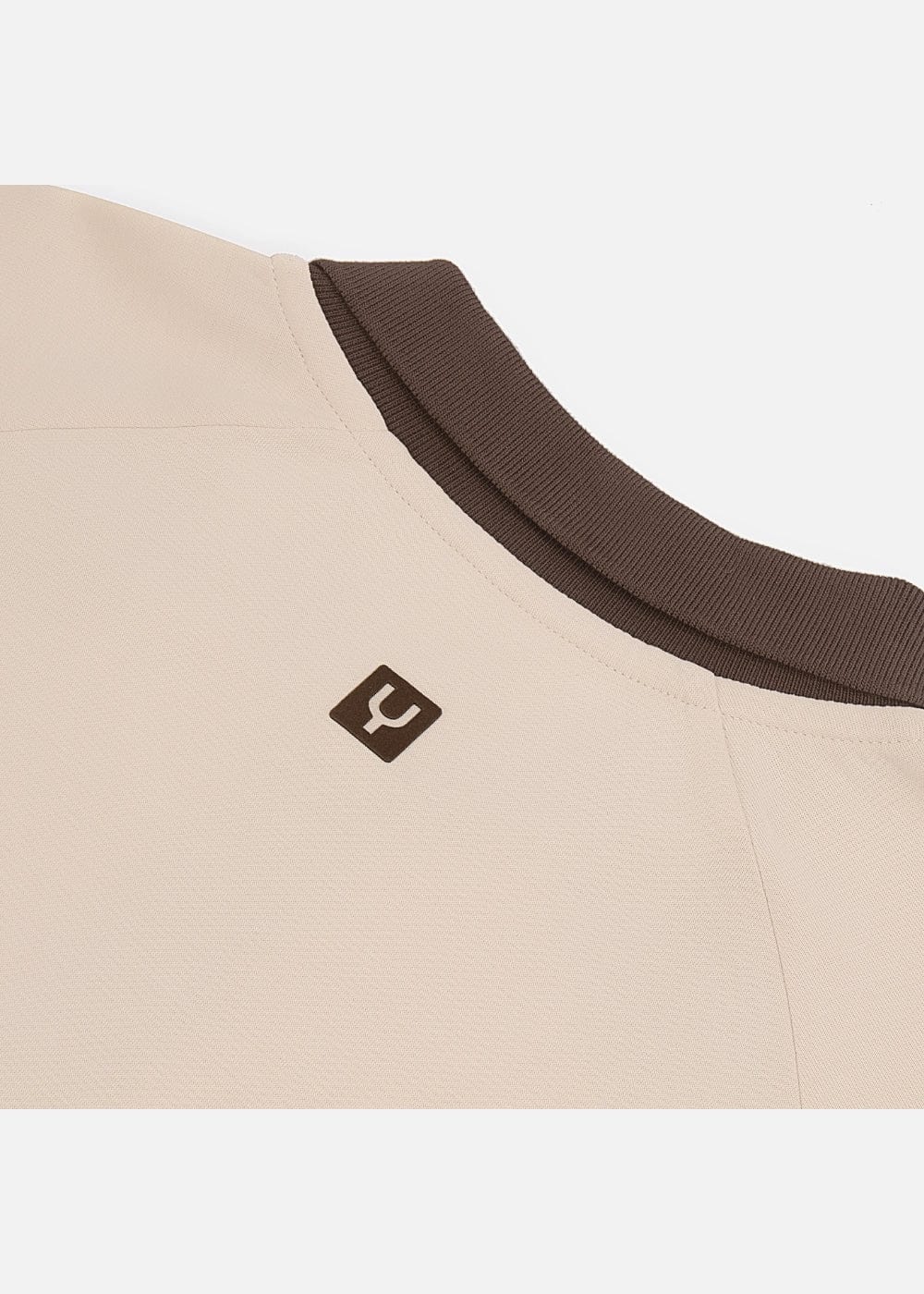 Áo Thun Tay Dài Áo Polo Sweater Cotton Phối Màu No Style M35 Nâu Nhạt