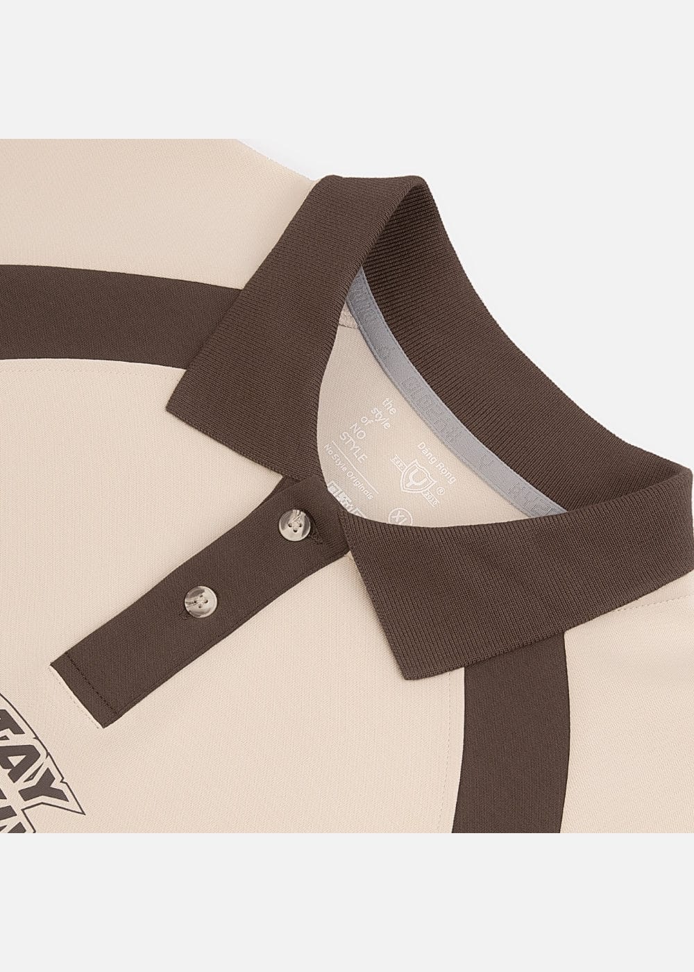 Áo Thun Tay Dài Áo Polo Sweater Cotton Phối Màu No Style M35 Nâu Nhạt