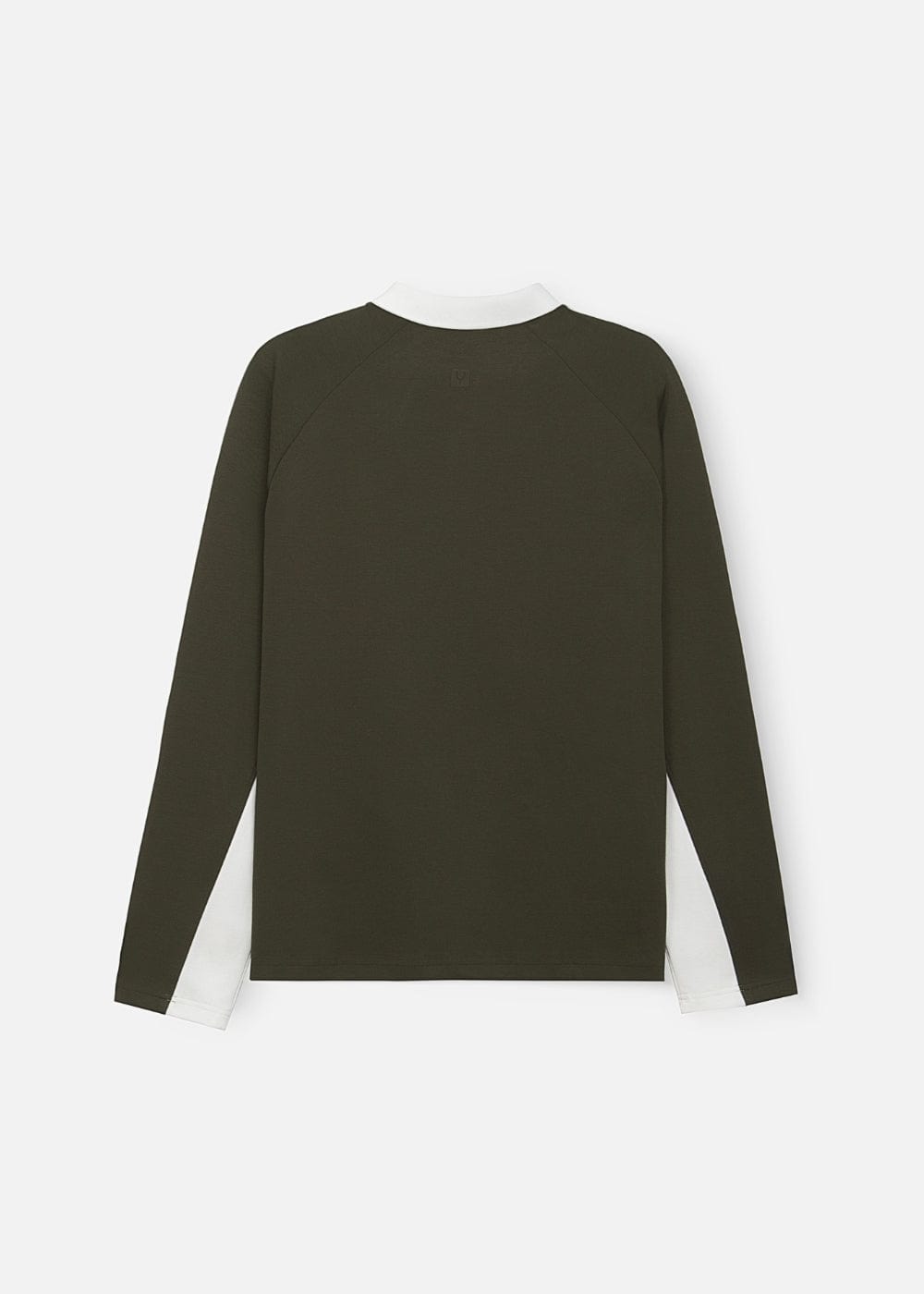 Áo Thun Tay Dài Áo Polo Sweater Cotton Phối Màu No Style M35 Xanh Rêu