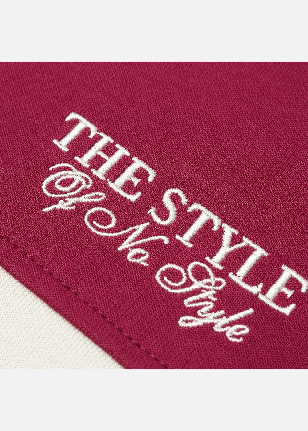 Áo Thun Tay Dài Áo Polo Sweater Cotton Phối Màu No Style M36 Đỏ