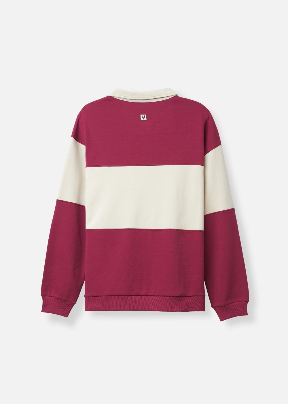 Áo Thun Tay Dài Áo Polo Sweater Cotton Phối Màu No Style M36 Đỏ