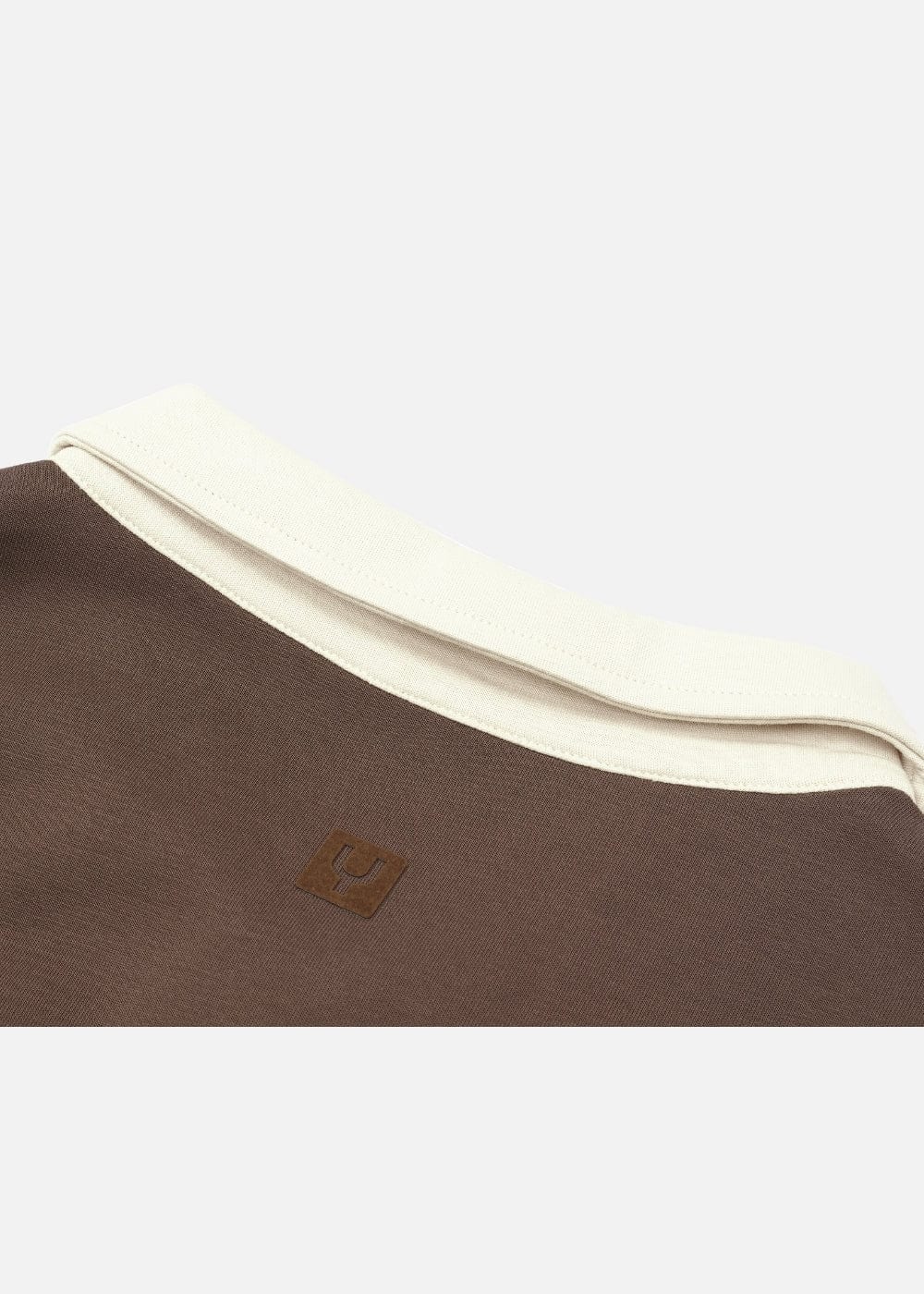 Áo Thun Tay Dài Áo Polo Sweater Cotton Phối Màu No Style M36 Nâu