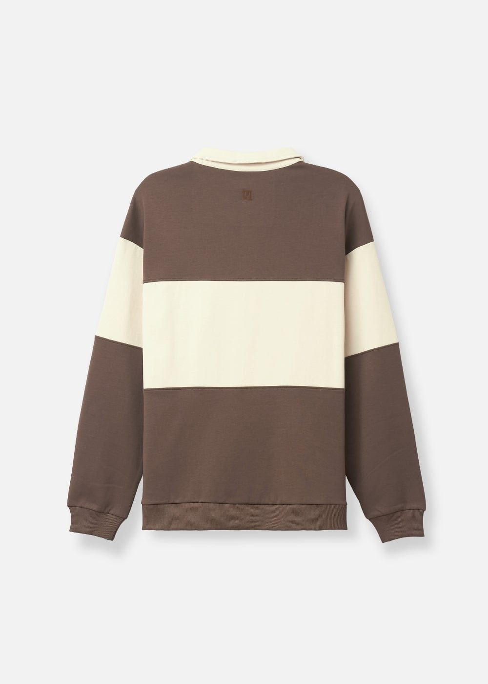 Áo Thun Tay Dài Áo Polo Sweater Cotton Phối Màu No Style M36 Nâu