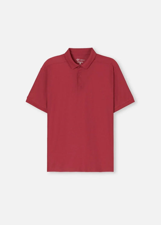 Áo Polo Tay Ngắn Vải Pique Khử Mùi The Minimalist 001Cam Đậm - YaMe.vn