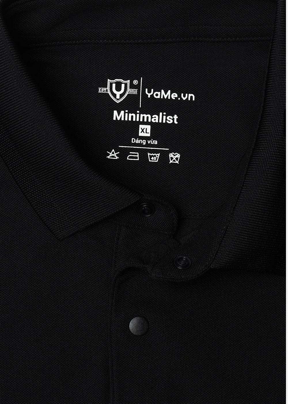 Áo Thun Cổ Polo Tay Ngắn Áo Polo The Minimalist 001 Đen