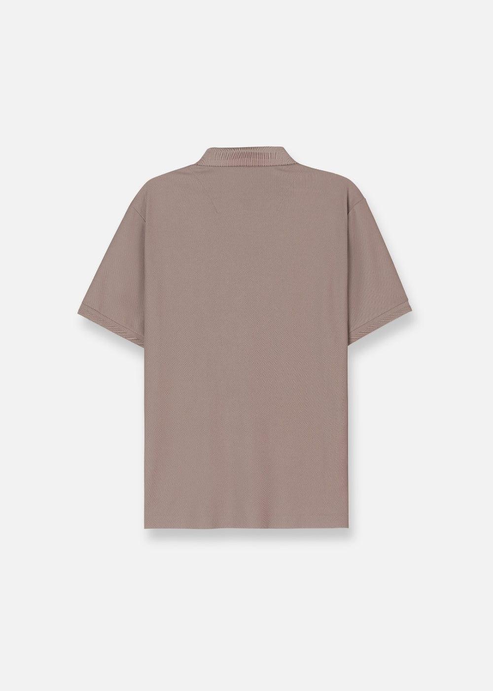 Áo Polo Tay Ngắn Vải Pique Khử Mùi The Minimalist 001 Nâu - YaMe.vn