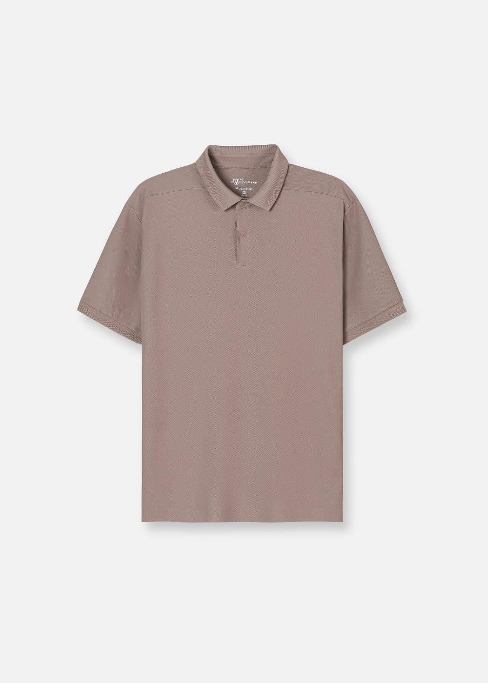 Áo Polo Tay Ngắn Vải Pique Khử Mùi The Minimalist 001 Nâu - YaMe.vn