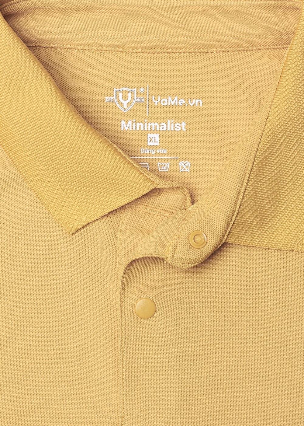 Áo Polo Tay Ngắn Vải Pique Khử Mùi The Minimalist 001 Vàng Đậm - YaMe.vn