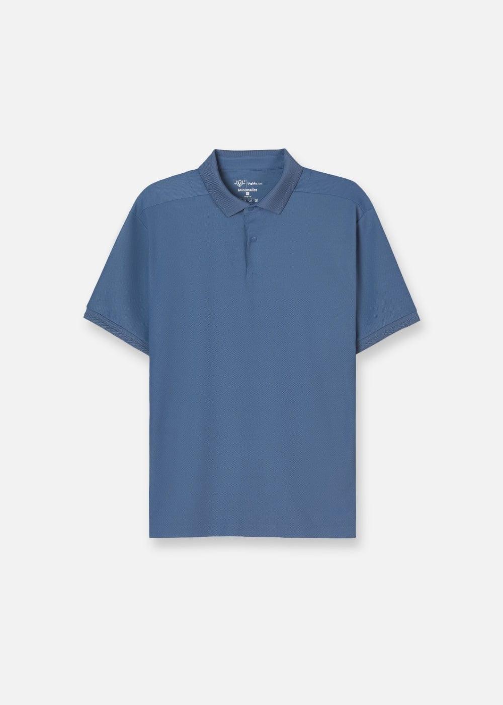 Áo Polo Tay Ngắn Vải Pique Khử Mùi The Minimalist 001 Xanh Dương - YaMe.vn