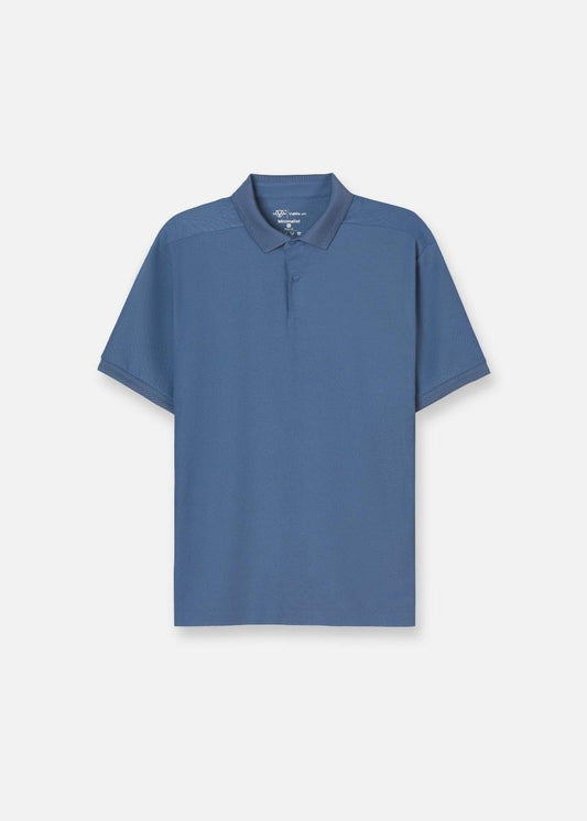 Áo Polo Tay Ngắn Vải Pique Khử Mùi The Minimalist 001 Xanh Dương - YaMe.vn