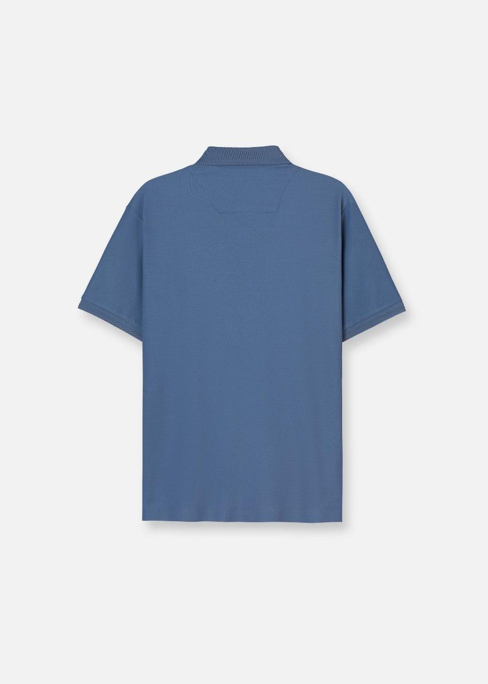 Áo Polo Tay Ngắn Vải Pique Khử Mùi The Minimalist 001 Xanh Dương - YaMe.vn