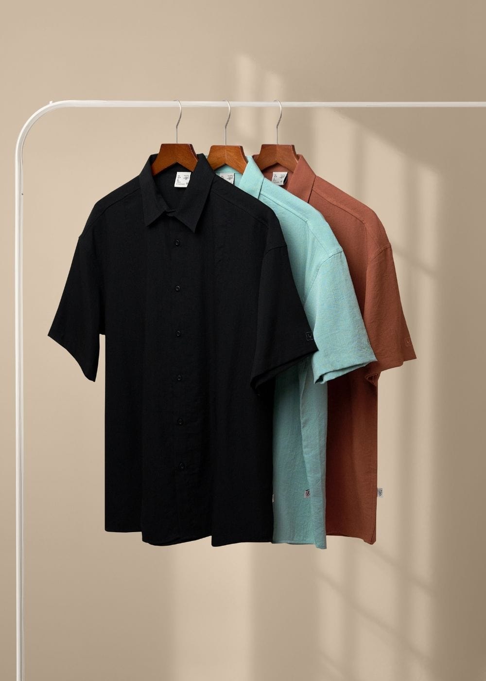 Áo Sơ Mi Tay Ngắn Cổ Bẻ Áo Sơ Mi No Style M117 Đen