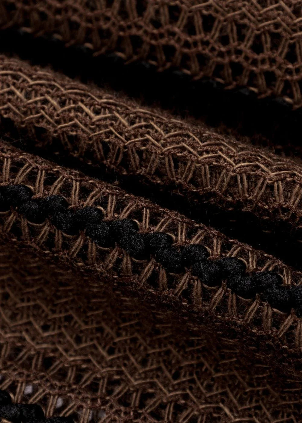 Áo Sơ Mi Lưới Họa Tiết Sọc Thoáng Mát No Style M144 Nâu Đậm - YaMe.vn