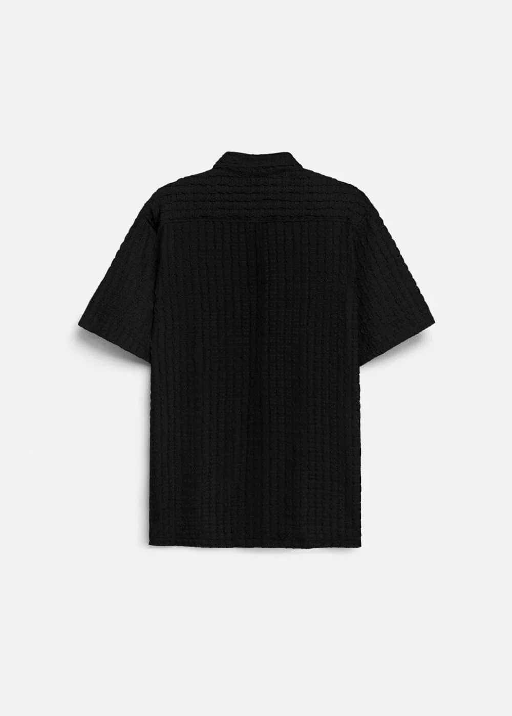 Áo Sơ Mi Họa Tiết Nổi Thoáng Mát No Style M146 Đen - YaMe.vn