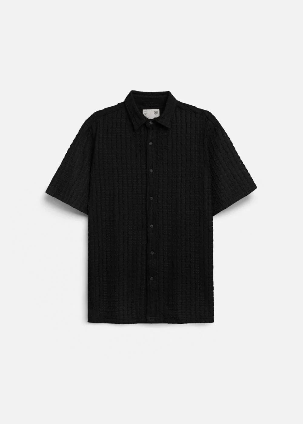 Áo Sơ Mi Họa Tiết Nổi Thoáng Mát No Style M146 Đen - YaMe.vn