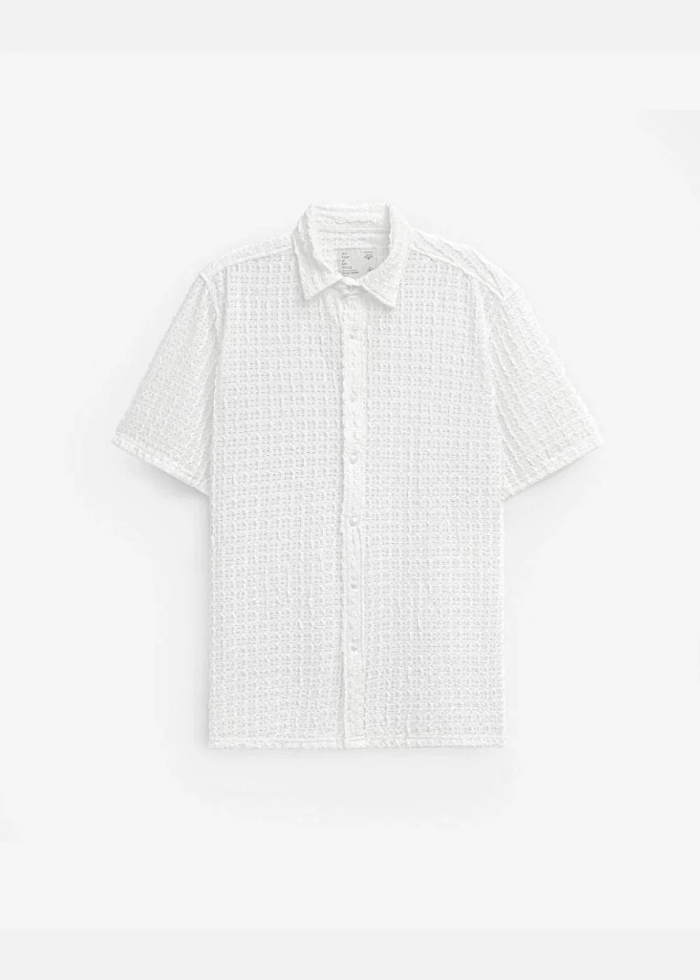 Áo Sơ Mi Họa Tiết Nổi Thoáng Mát No Style M146 Trắng - YaMe.vn