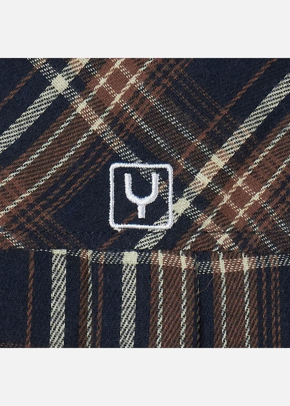 Áo Sơ Mi Caro Tay Dài Mềm Mịn No Style M62 Xanh Dương Nâu - YaMe.vn