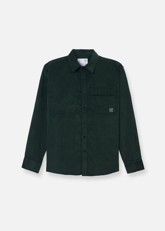Áo Sơ Mi Tay Dài Vải Corduroy Ít Nhăn No Style M65 Xanh Lá Đậm - YaMe.vn