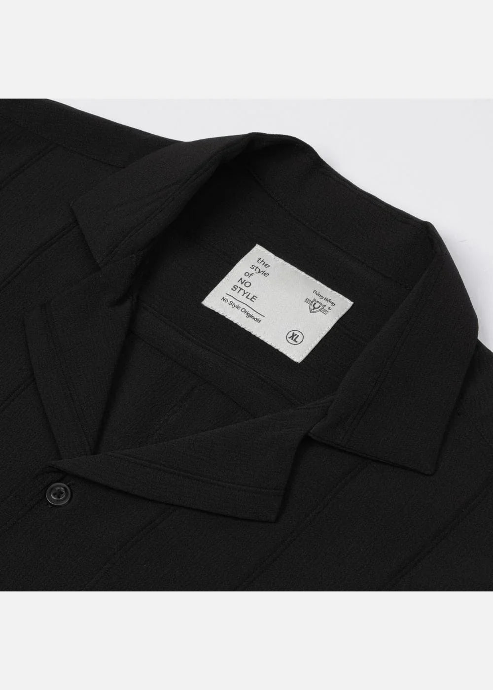 Áo Sơ Mi Cuban Jacquard Co Giãn No Style M81 Đen - YaMe.vn