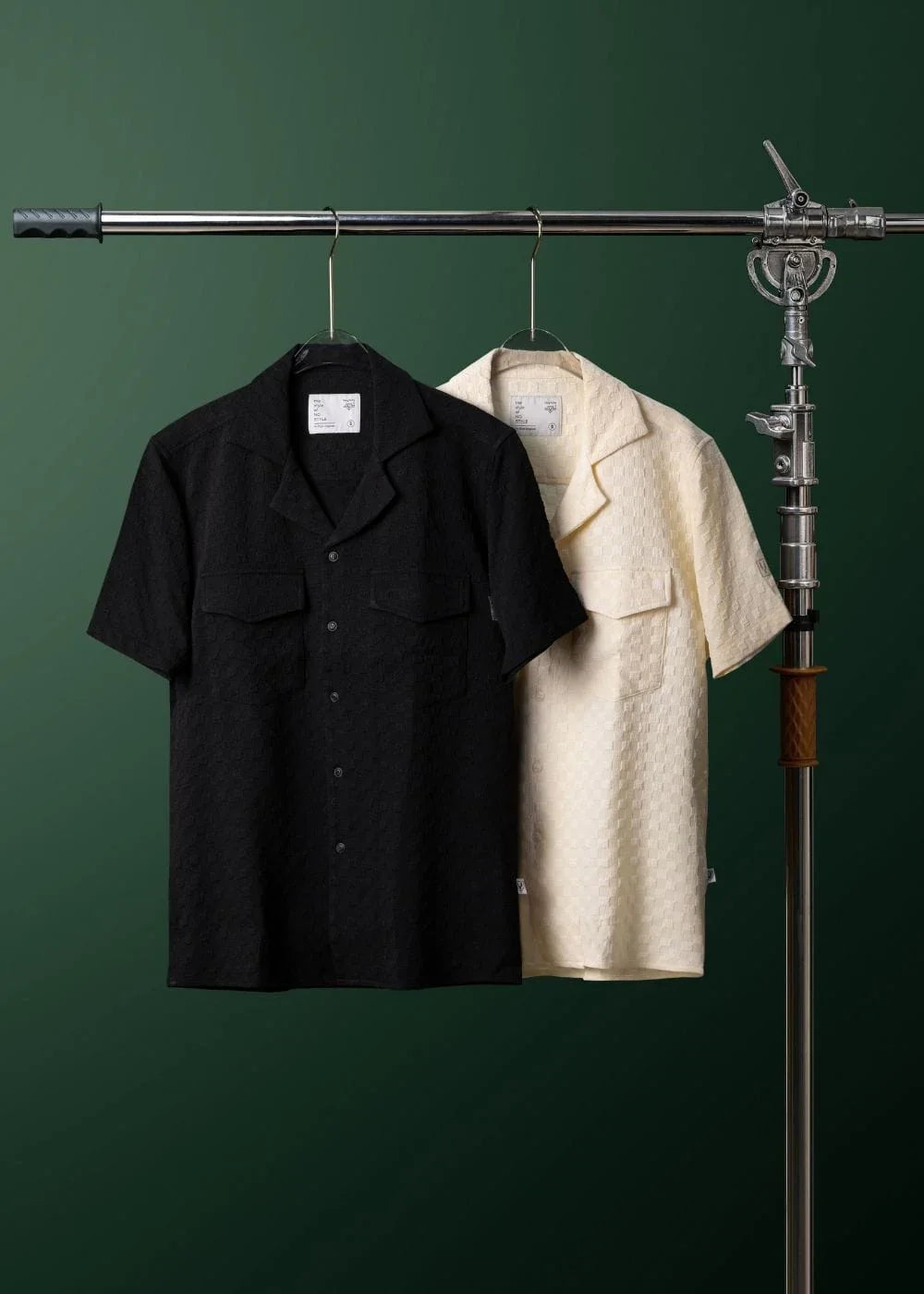 Áo Sơ Mi Cuban Họa Tiết Nổi Co Giãn No Style M82 Đen - YaMe.vn