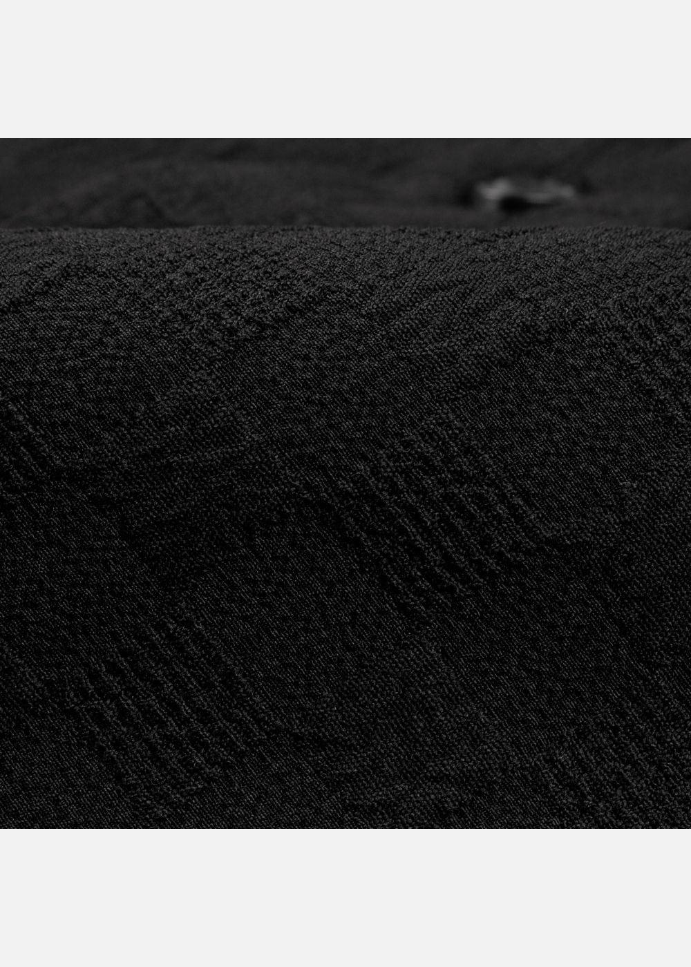 Áo Sơ Mi Cuban Họa Tiết Nổi Co Giãn No Style M82 Đen - YaMe.vn