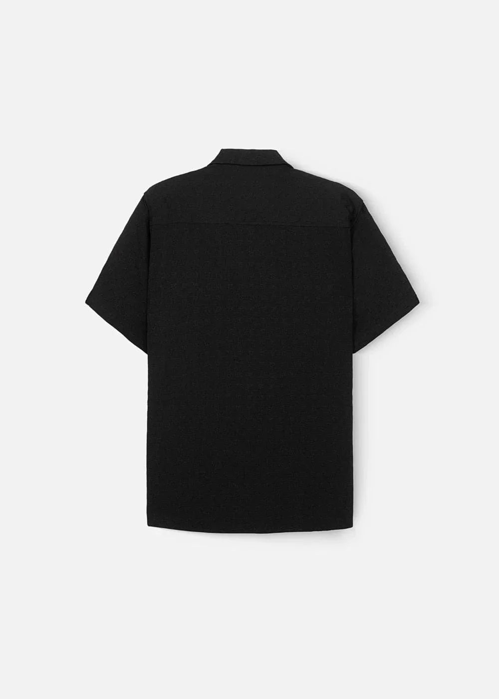 Áo Sơ Mi Cuban Họa Tiết Nổi Co Giãn No Style M82 Đen - YaMe.vn