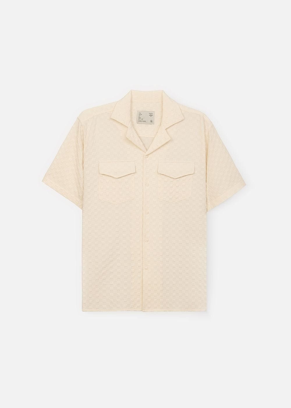 Áo Sơ Mi Tay Ngắn Cổ Cuban Áo Sơ Mi No Style M82 Trắng Kem