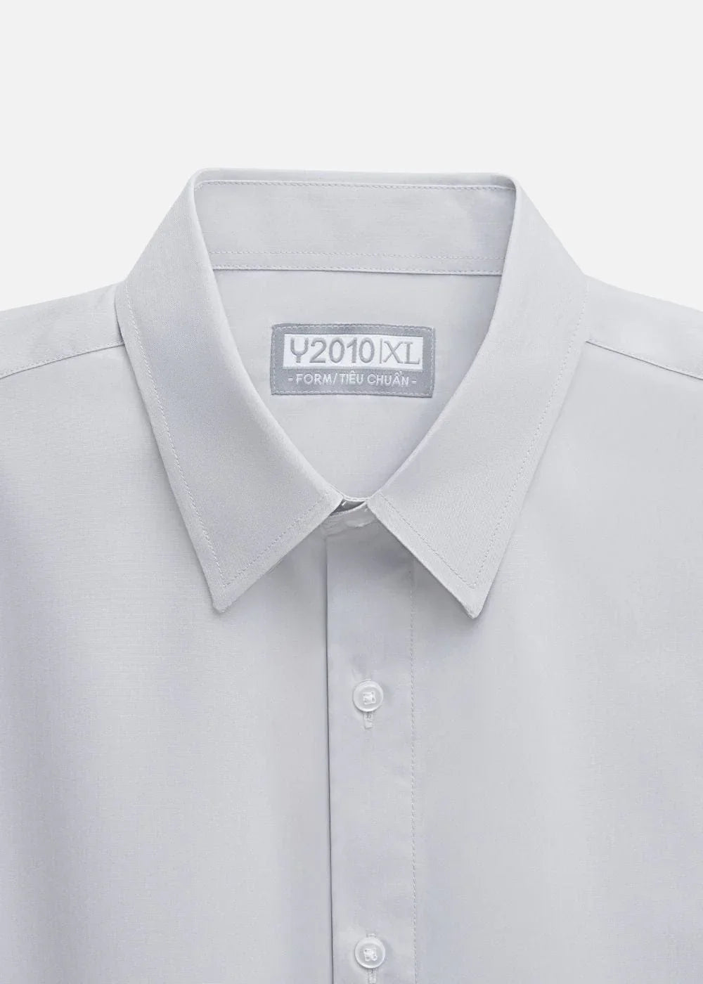 Áo Sơ Mi Tay Dài Modal Ít Nhăn Non Branded 19 Xám Nhạt - YaMe.vn