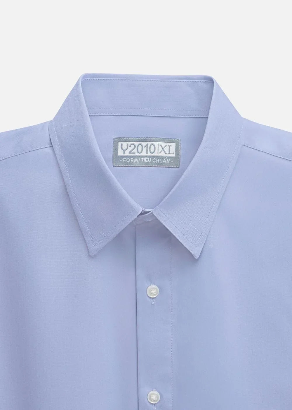 Áo Sơ Mi Tay Dài Modal Ít Nhăn Non Branded 19 Xanh Dương Nhạt - YaMe.vn