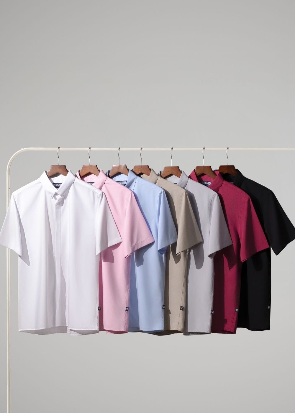 Áo Sơ Mi Tay Ngắn Cổ Bẻ Áo Sơ Mi Non Branded 33 Đen