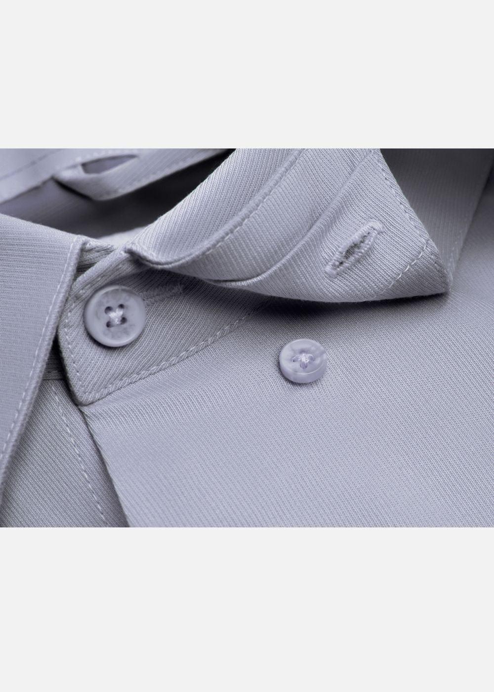 Áo Sơ Mi Tay Dài Vải Ngải Cứu Kháng Khuẩn The CEO 001 Xám Nhạt - YaMe.vn