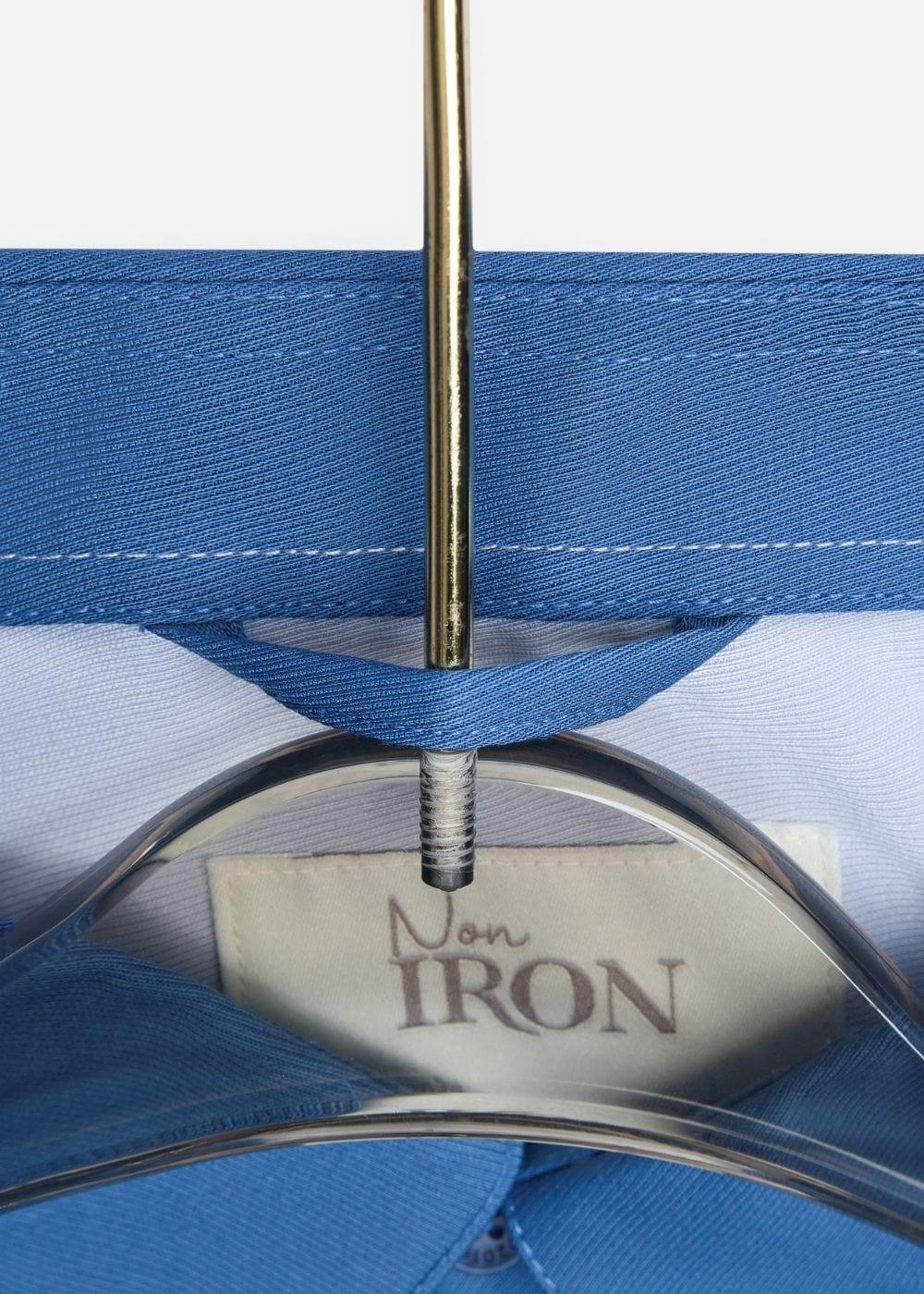 Áo Sơ Mi Tay Dài Vải Ngải Cứu Kháng Khuẩn The CEO 001 Xanh Dương - YaMe.vn