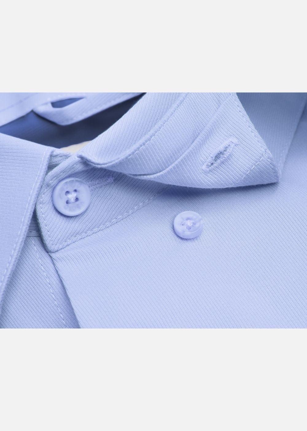 Áo Sơ Mi Tay Dài Vải Ngải Cứu Kháng Khuẩn The CEO 001 Xanh Dương Nhạt - YaMe.vn