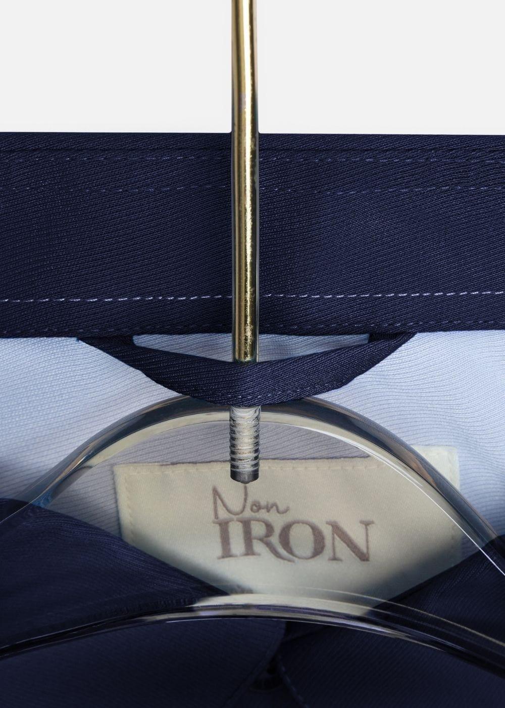 Áo Sơ Mi Tay Dài Vải Ngải Cứu Kháng Khuẩn The CEO 001 Xanh Dương Đậm - YaMe.vn