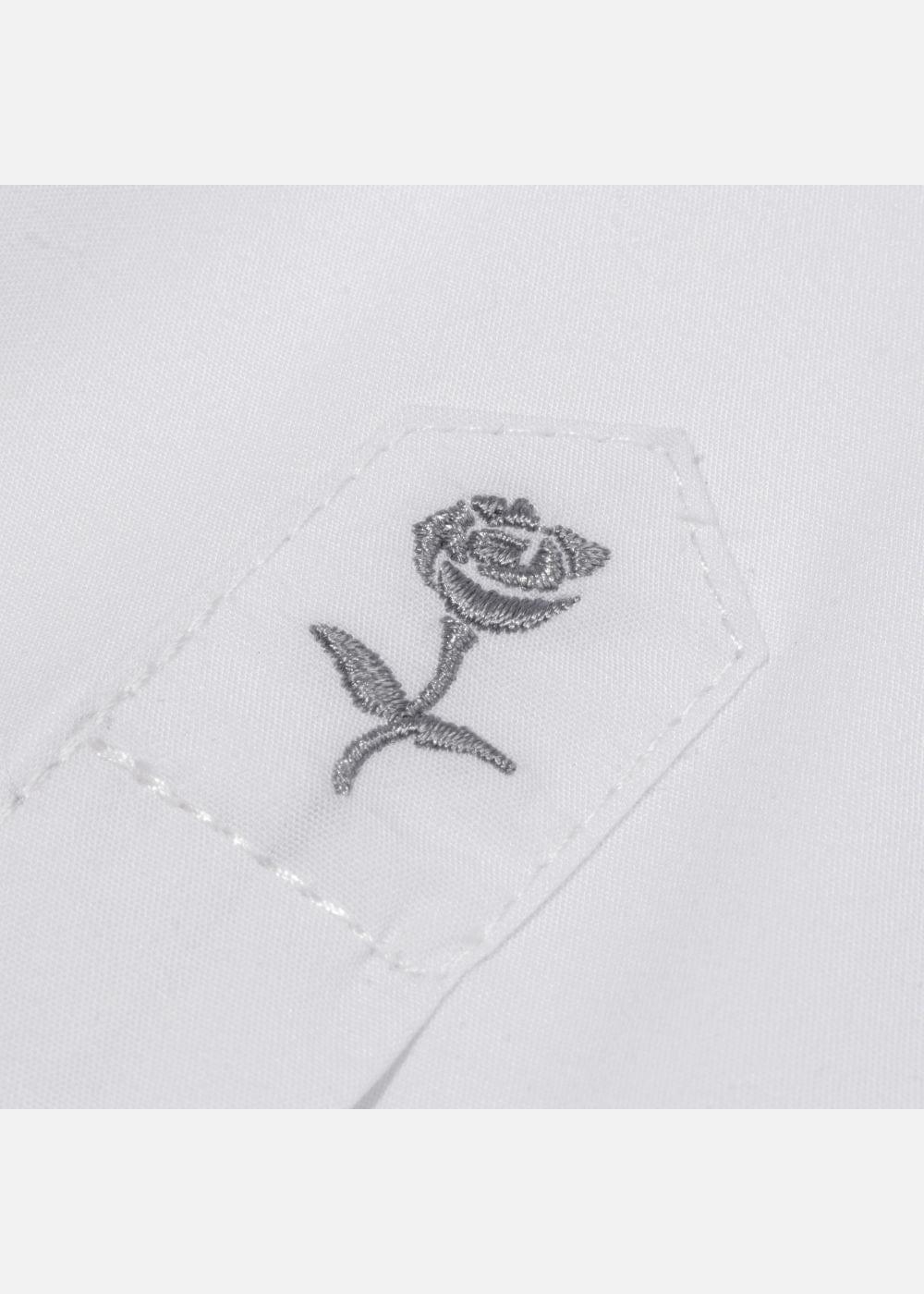 Áo Sơ Mi Tay Dài Vải Hoa Hồng Kháng Khuẩn The CEO 003 Trắng - YaMe.vn