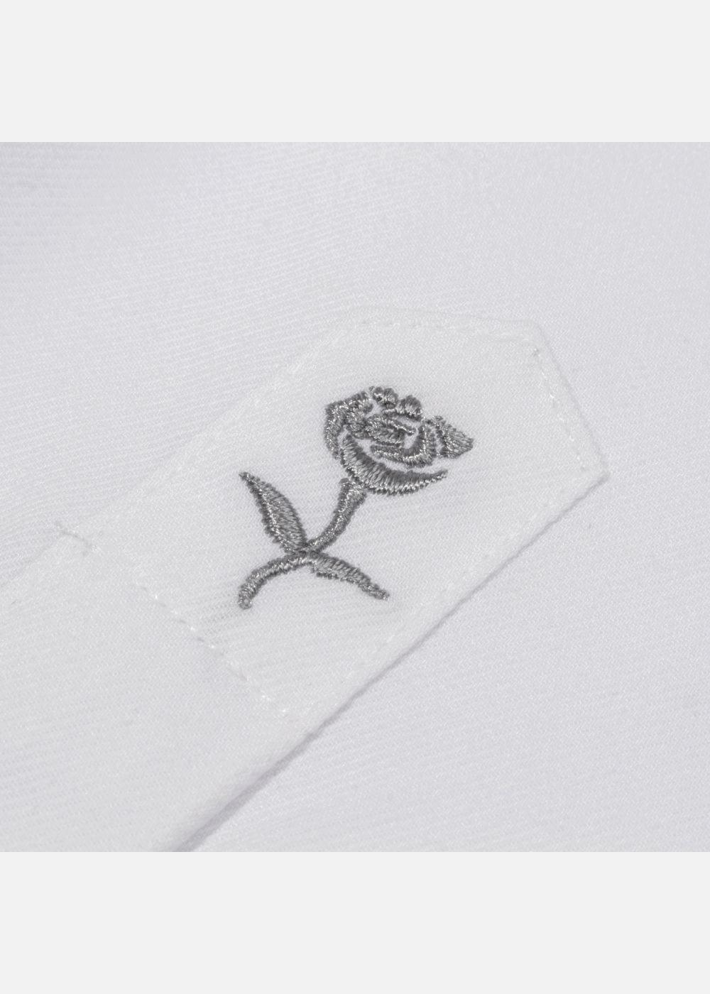 Áo Sơ Mi Tay Dài Vải Hoa Hồng Kháng Khuẩn The CEO 004 Trắng - YaMe.vn