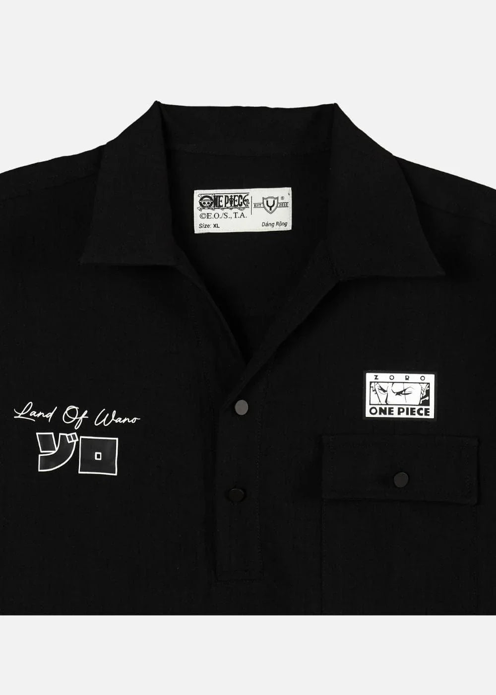 Áo Sơ Mi Tay Ngắn Vải Linen ONE PIECE-WANO 36 Đen - YaMe.vn