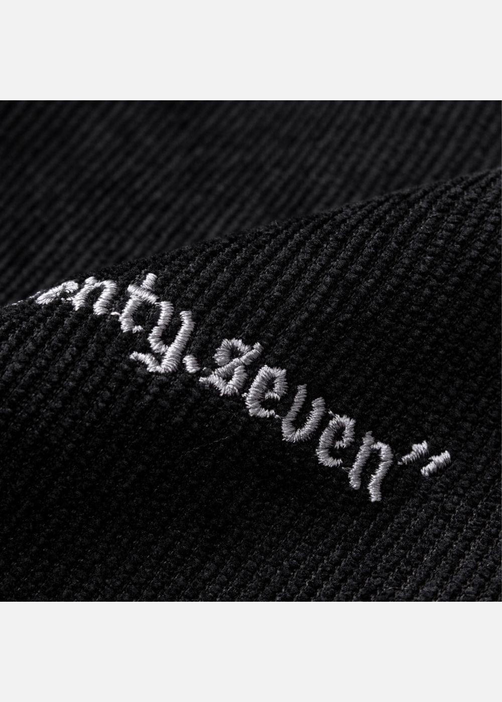 Áo Sơ Mi Tay Ngắn Vải Nhung Corduroy Retro Ít Nhăn Seventy Seven 22 Đen - YaMe.vn