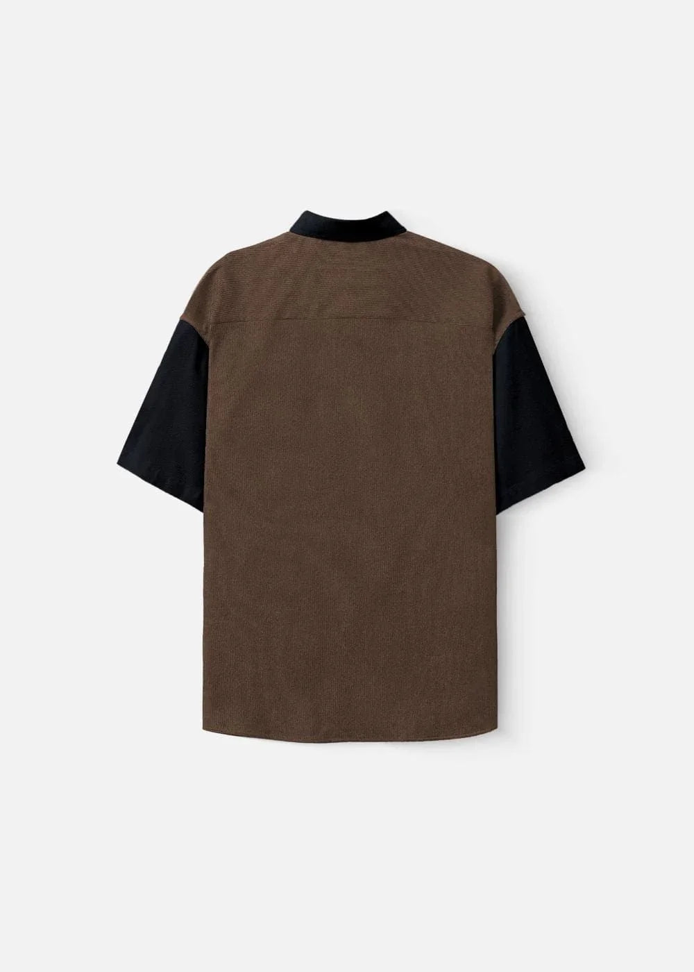 Áo Sơ Mi Tay Ngắn Vải Nhung Corduroy Retro Ít Nhăn Seventy Seven 22 Nâu Đen - YaMe.vn