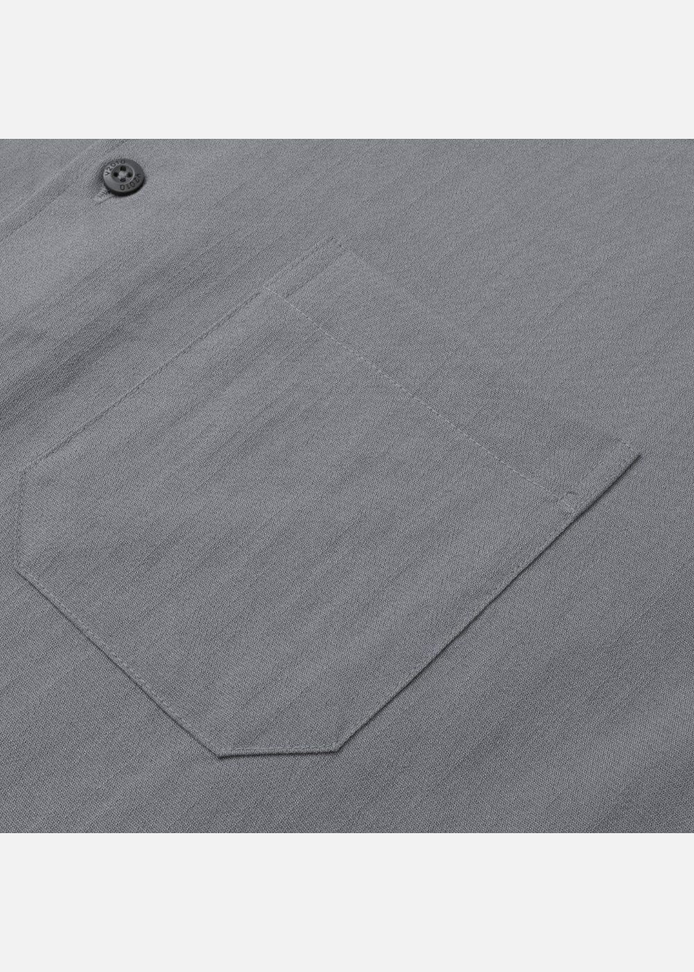 Áo Sơ Mi Cổ Trụ Linen Thoáng mát Seventy Seven 24 Xám - YaMe.vn