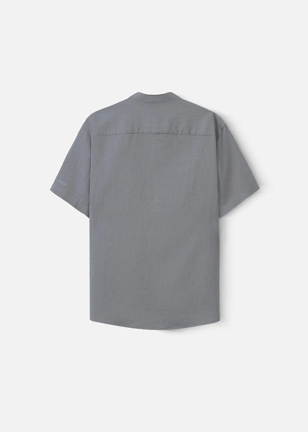 Áo Sơ Mi Cổ Trụ Linen Thoáng mát Seventy Seven 24 Xám - YaMe.vn