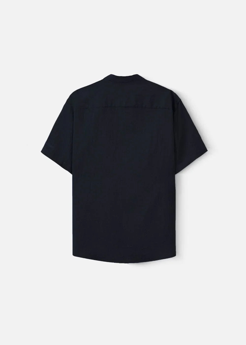 Áo Sơ Mi Cổ Trụ Linen Thoáng mát Seventy Seven 24 Xanh Dương Đậm - YaMe.vn