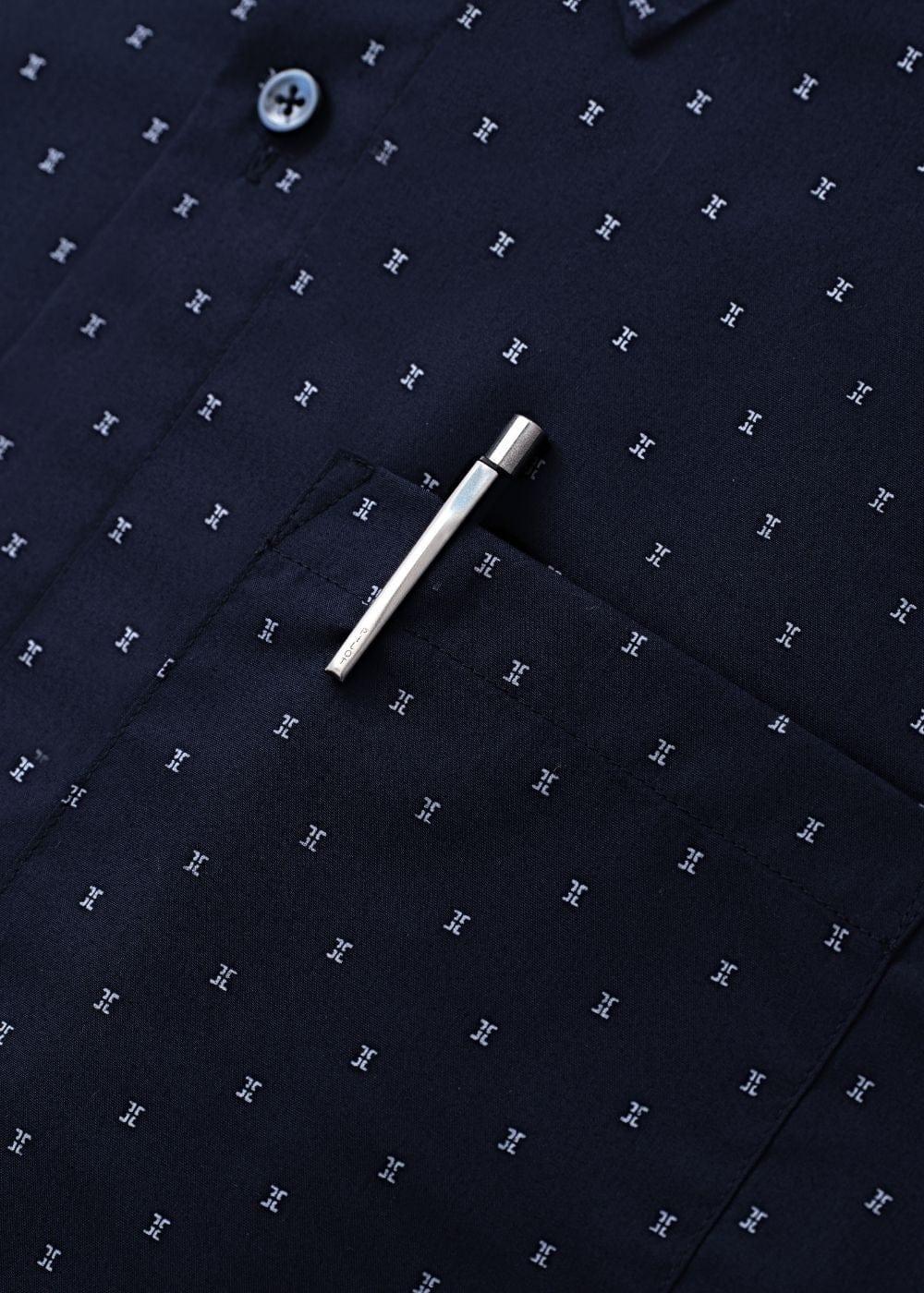 Áo Sơ Mi Tay Dài Siêu Mịn Seventy Seven 52 Xanh Dương Đậm - YaMe.vn