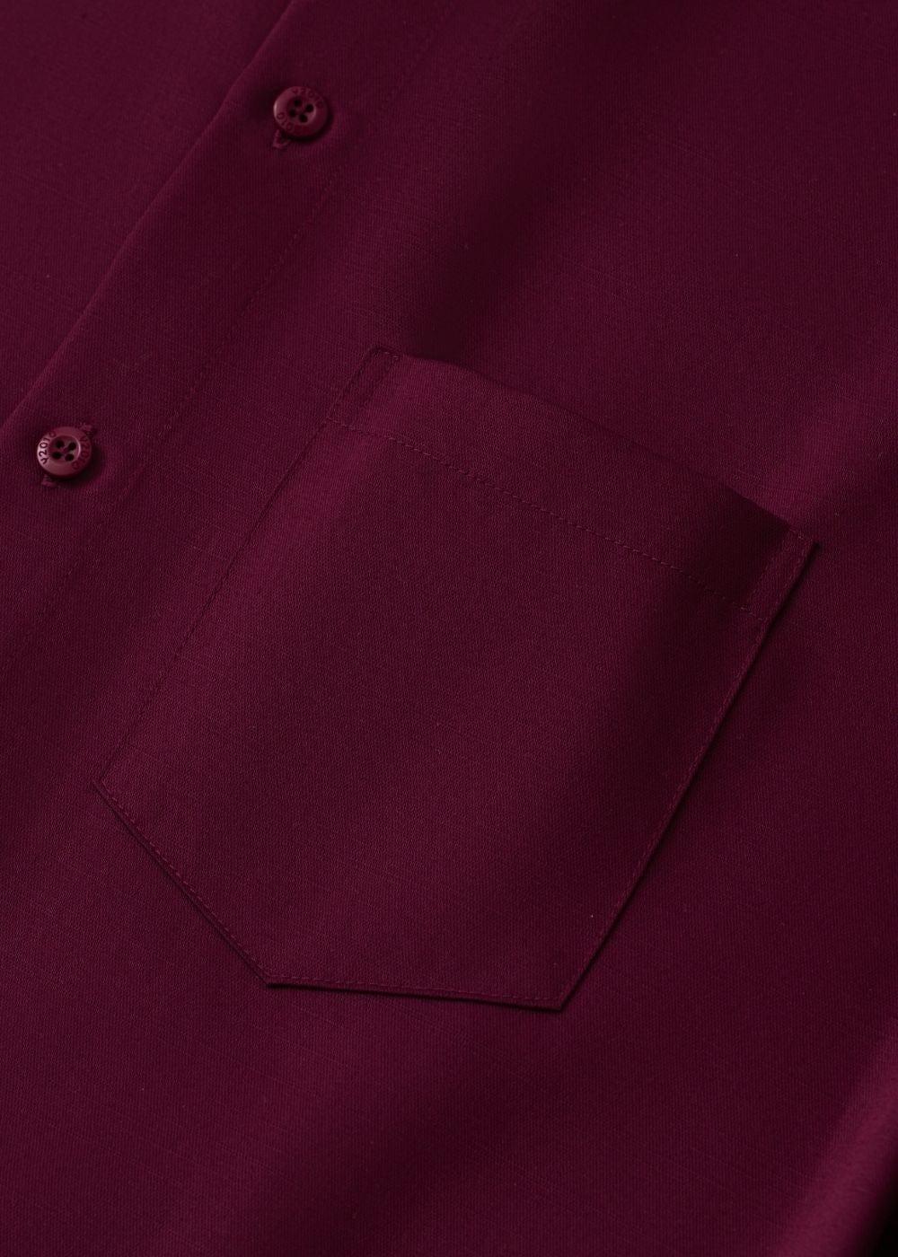 Áo Sơ Mi Tay Dài Slubbed Bamboo The CEO 009 Đỏ Đậm - YaMe.vn