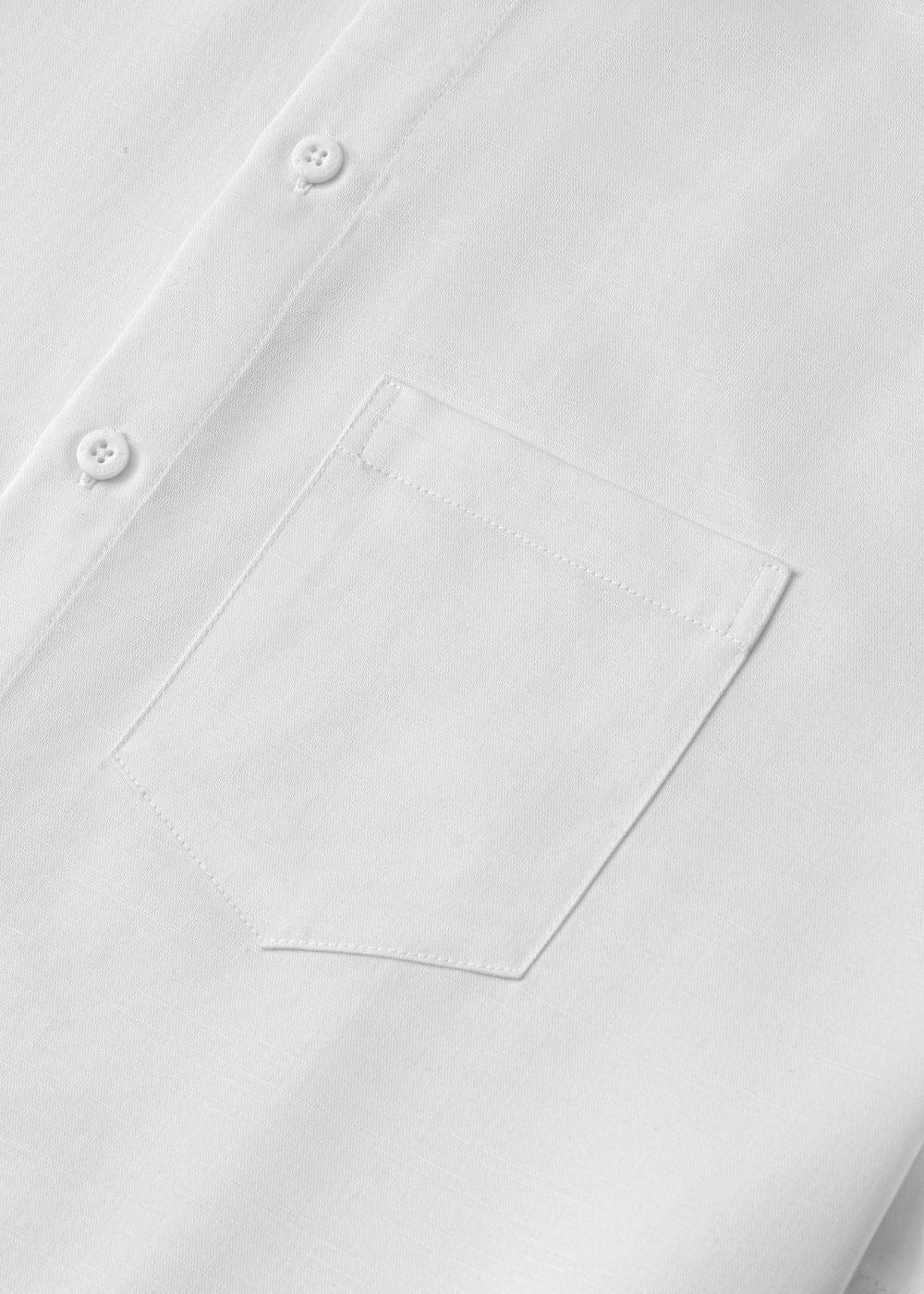 Áo Sơ Mi Tay Dài Slubbed Bamboo The CEO 009 Trắng - YaMe.vn